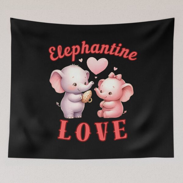Item preview, Elephantine Love. colorful elephant designed and sold by ElephantVibes.