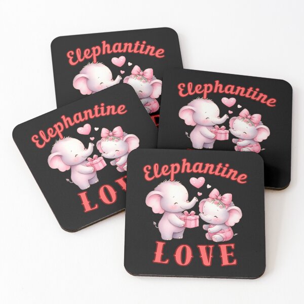 Item preview, Elephantine Love. happy elephant designed and sold by ElephantVibes.