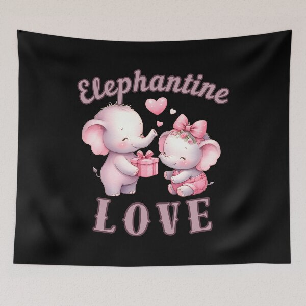 Item preview, Elephantine Love. Flower elephant designed and sold by ElephantVibes.