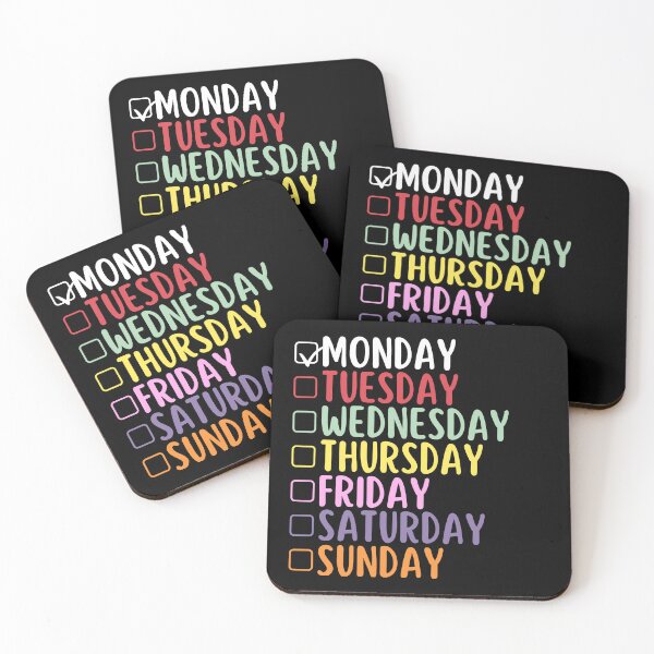 Item preview, Days of the Week Checklist - Monday - Rainbow Colours designed and sold by bumpyroadway08.