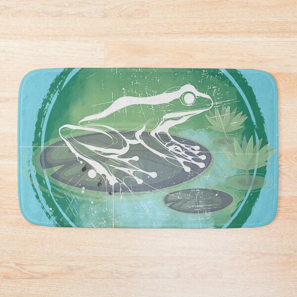 Item preview, Frog on Lily Pad - White Ink Watercolor designed and sold by HausKatz.