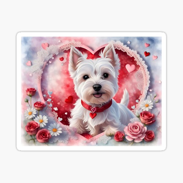 Dog Valentines Day Card | Westie Valentines Card | Dog Valentines Card - View #2