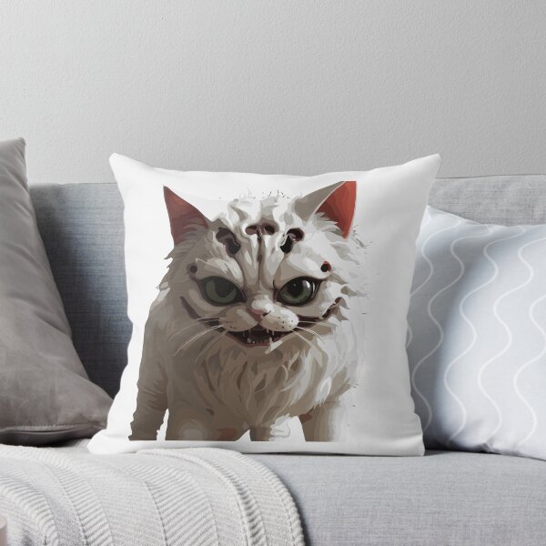 Aperçu de l'œuvre mal chat mal rage blanc créée et vendue par ARTARG.