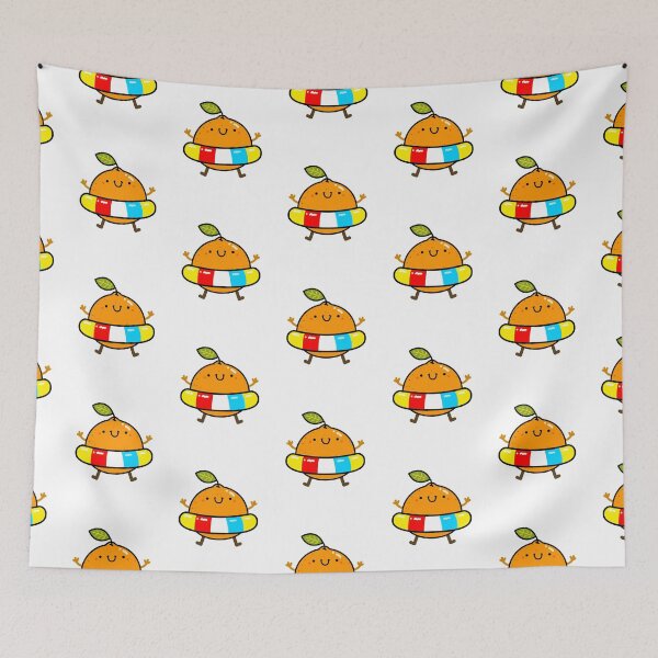 Item preview, Kawaii Orange With Pool Floatie designed and sold by kawaiilife.