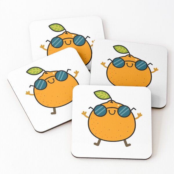 Item preview, Kawaii Orange With Sunglasses designed and sold by kawaiilife.