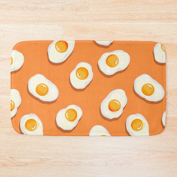Item preview, Fried Eggs on Orange Background Seamless Pattern designed and sold by Purr- Paradise.