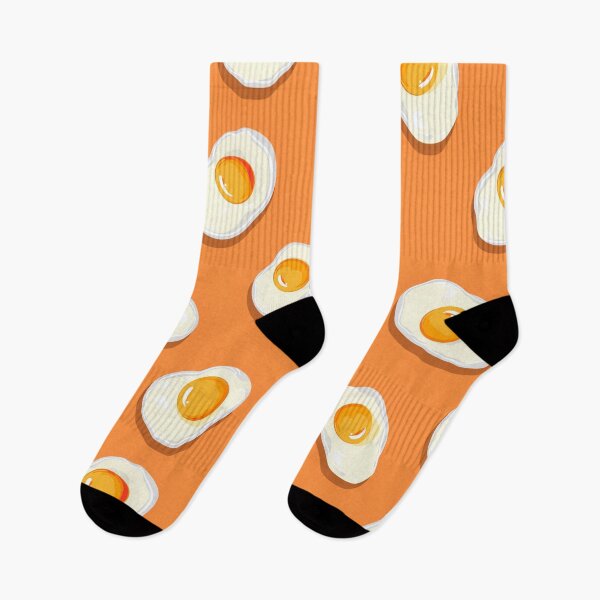 Item preview, Fried Eggs on Orange Background Seamless Pattern designed and sold by Purr- Paradise.