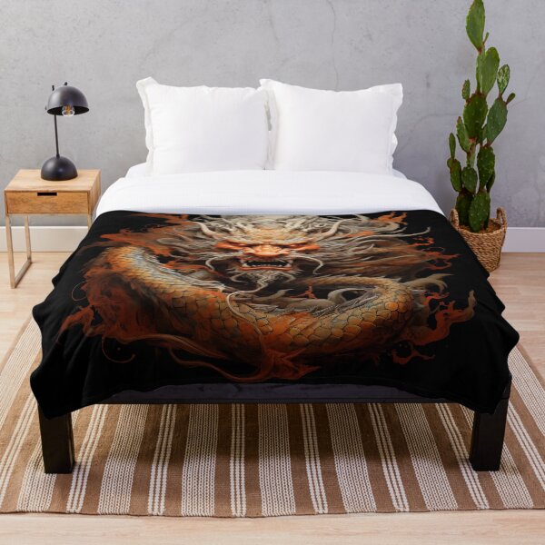 Item preview, Japanese Dragon With Red Smoke designed and sold by Obsidian Ink by Wilshire.