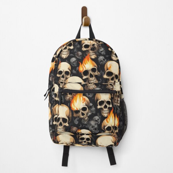 Item preview, Skulls and Fire Wallpaper designed and sold by CailaStyle.