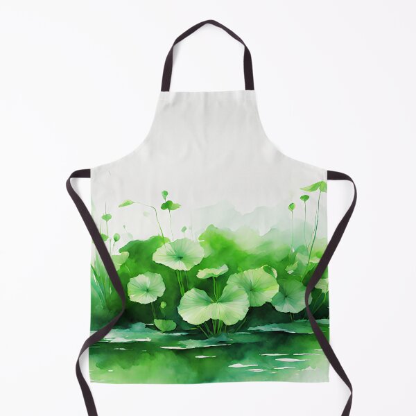 Item preview, green aquatic plants impressionism watercolor for ipad wallpaper or decorative art designed and sold by boyangyang.