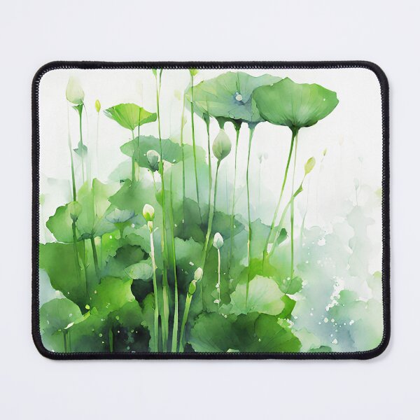 Item preview, green aquatic plants impressionism watercolor for iphone wallpaper or decorative art designed and sold by boyangyang.
