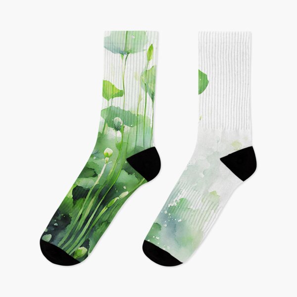 Item preview, green aquatic plants impressionism watercolor for iphone wallpaper or decorative art designed and sold by boyangyang.