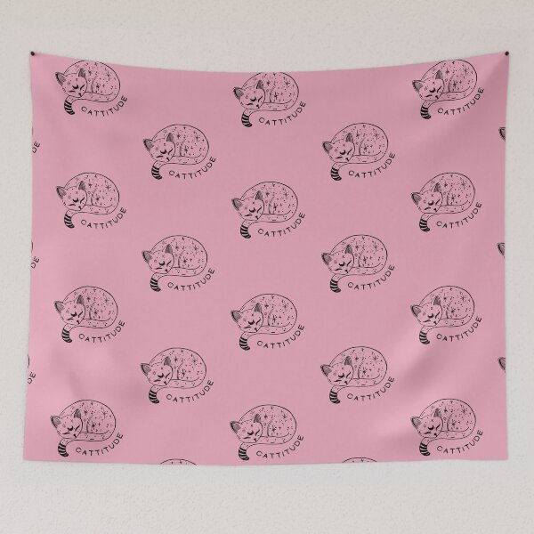 Item preview,  Cattitude - cats with attitude, sleeping cat, cat nap designed and sold by abeautifulife.