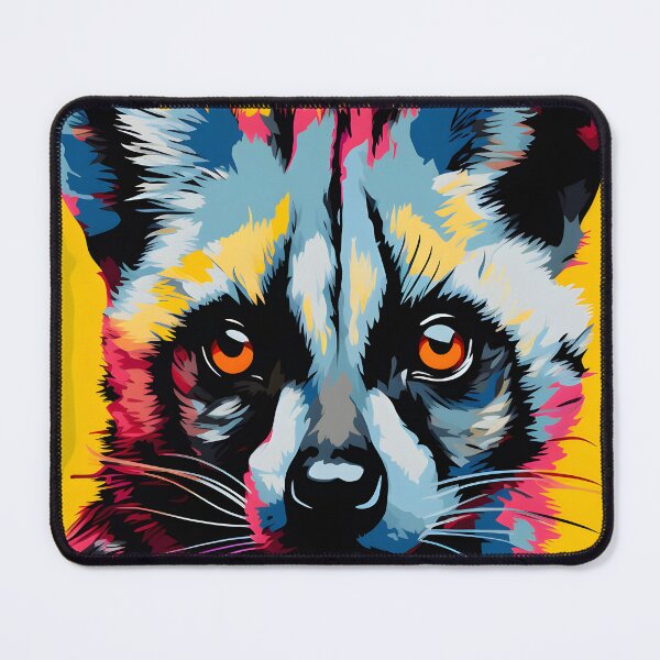 Item preview, Civet portrait art. animal colorful. Animal throw pillow.  designed and sold by formform.