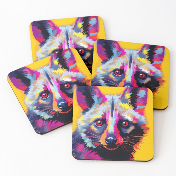 Item preview, Civet portrait art. animal colorful. Animal throw pillow.  designed and sold by formform.