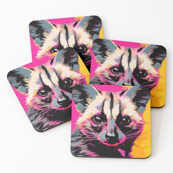 Item preview, Civet portrait art. animal colorful. Animal throw pillow.  designed and sold by formform.