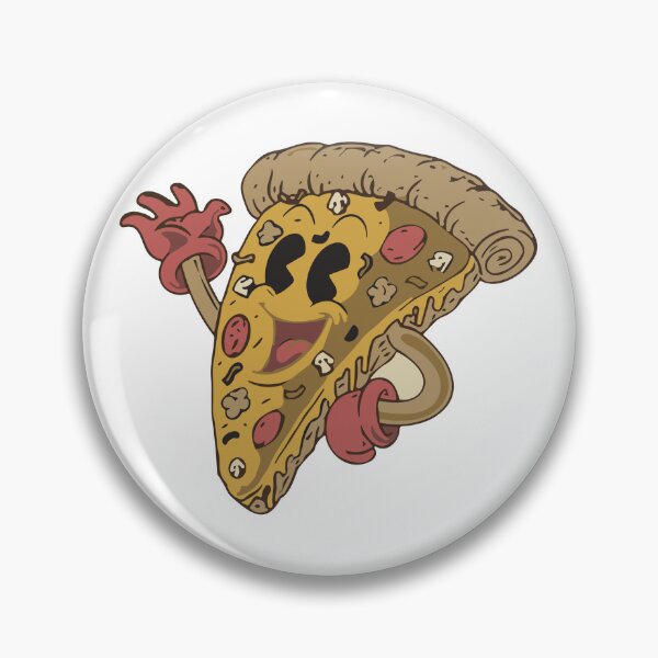 Artikelvorschau, Retro-Pizza-Slice-Maskottchen entworfen und verkauft von The Qash.