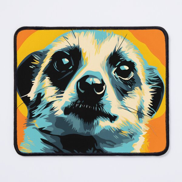 Item preview, Meerkat portrait art. animal colorful. Animal throw pillow. designed and sold by formform.