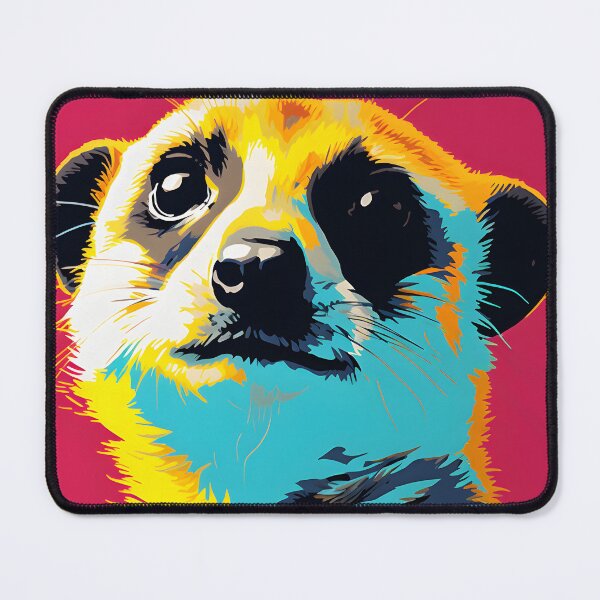Item preview, Meerkat portrait art. animal colorful. Animal throw pillow. designed and sold by formform.