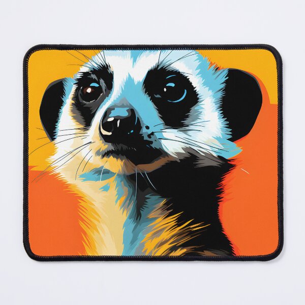 Item preview, Meerkat portrait art. animal colorful. Animal throw pillow. designed and sold by formform.