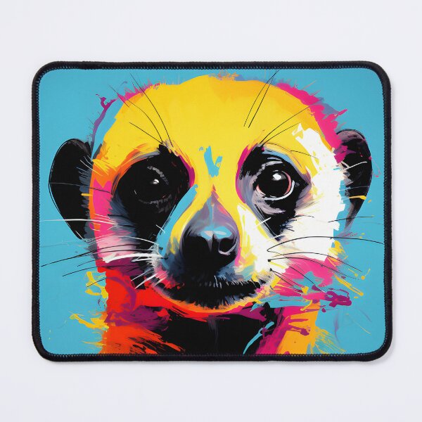 Item preview, Meerkat portrait art. animal colorful. Animal throw pillow. designed and sold by formform.