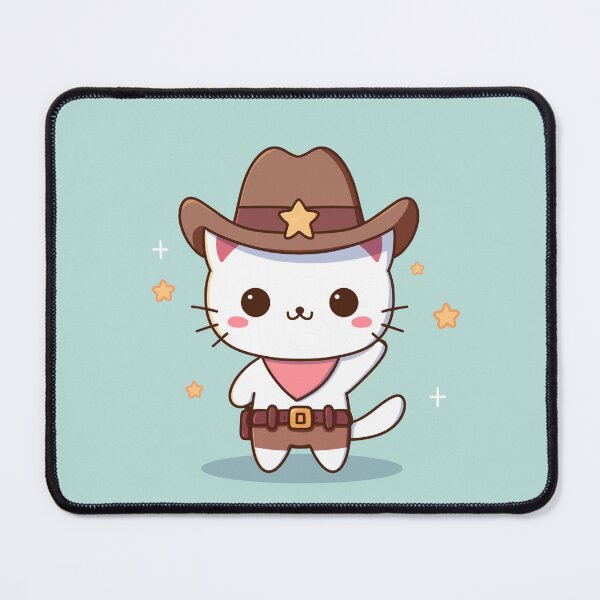 Item preview, Kawaii cowboy cat designed and sold by artly-me.