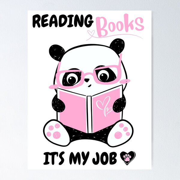Item preview, Reading Lover Kawaii Panda  designed and sold by DrMerlin.