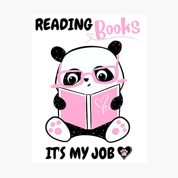 Item preview, Reading Lover Kawaii Panda  designed and sold by DrMerlin.