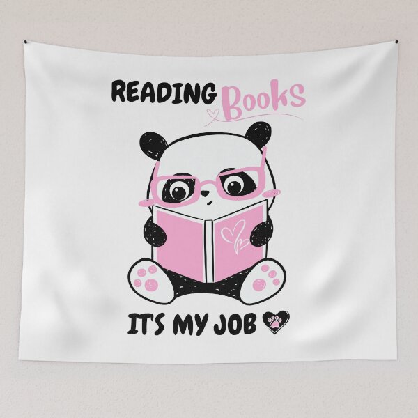 Item preview, Reading Lover Kawaii Panda  designed and sold by DrMerlin.