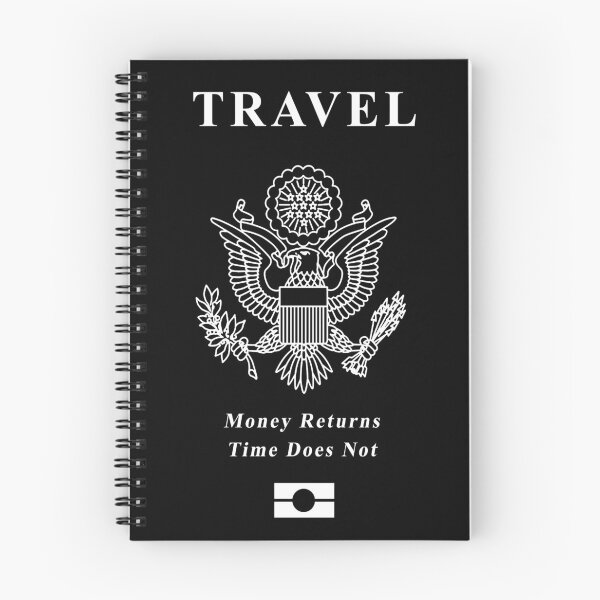 Item preview, Travel Money Returns Time Does Not | Passport Wall Art | Large Canvas Wall Art | Black & White designed and sold by JKPENNY XPRESSIONS.