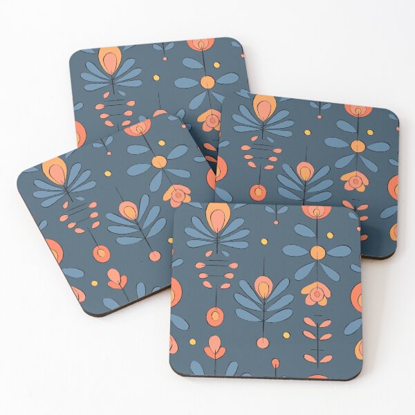 Item preview, minimal floral pattern, dark designed and sold by Sara Frane.
