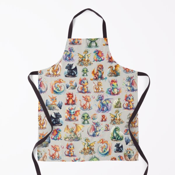 Item preview, Cute dragons pattern (grey) designed and sold by HofTao.
