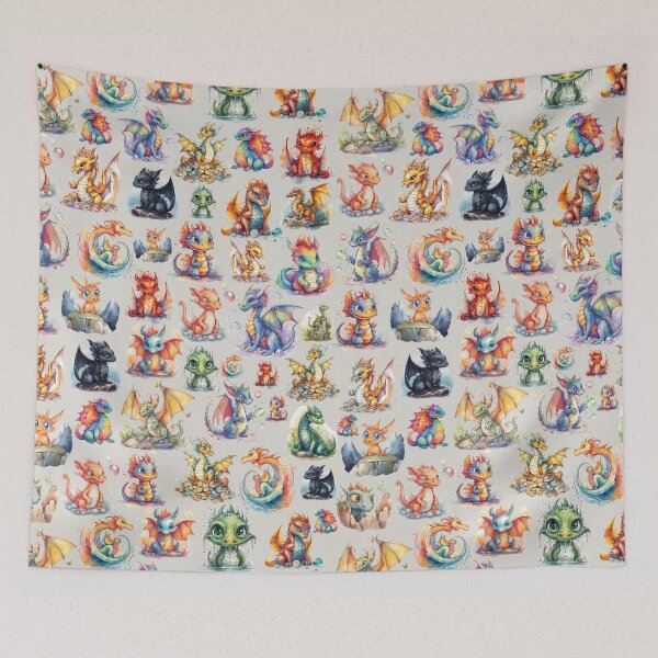Item preview, Cute dragons pattern (grey)  designed and sold by HofTao.