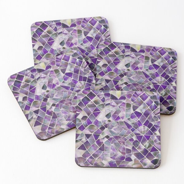 Item preview, Abstract Iridescent Purple Mosaic designed and sold by calibrit.