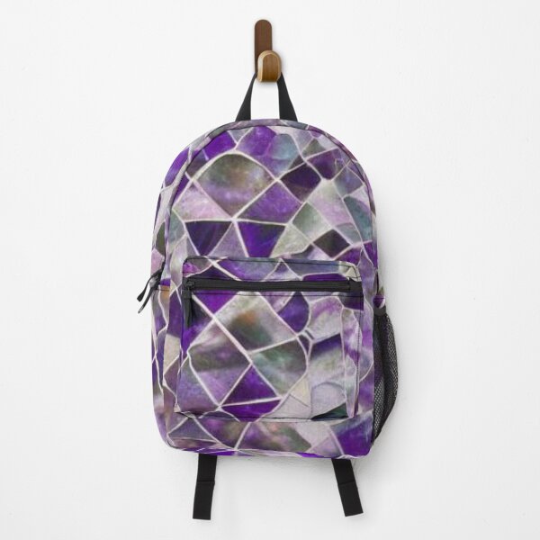 Aperçu de l'œuvre Mosaïque abstraite violette irisée créée et vendue par calibrit.