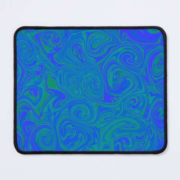 Item preview, Bright Blue and Green Swirls - Liquid Marble Art designed and sold by Victoria Rose.