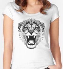 roaring lion t-shirt on lite Women's Fitted Scoop T-Shirt