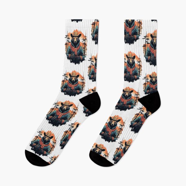 Item preview, Bear in the Wild West: Nature Meets Chinese Aesthetics designed and sold by geodedebit.