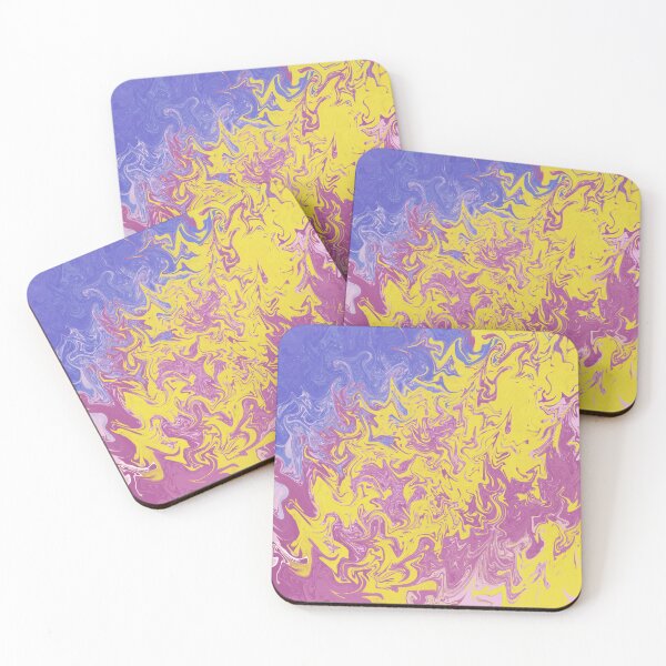 Item preview, Beautiful Swirls in Purple, Yellow, and Purple - Liquid Marble Art designed and sold by Victoria Rose.