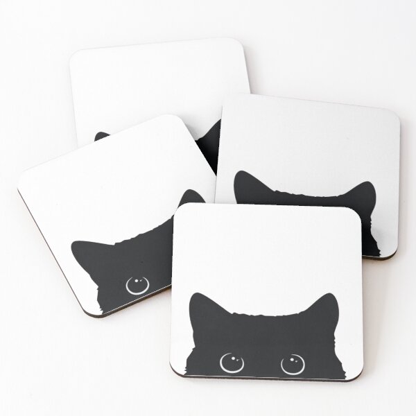 Item preview, Hidden staring black cat designed and sold by AnupamaKashi.