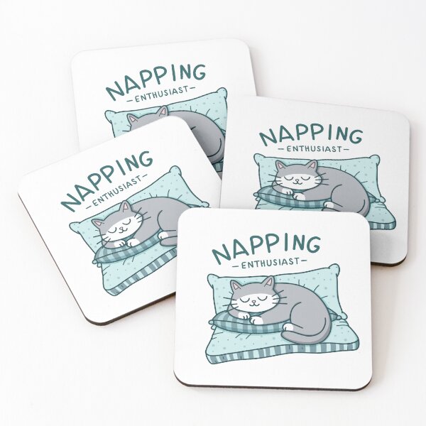 Item preview, Napping enthusiast cat designed and sold by artly-me.