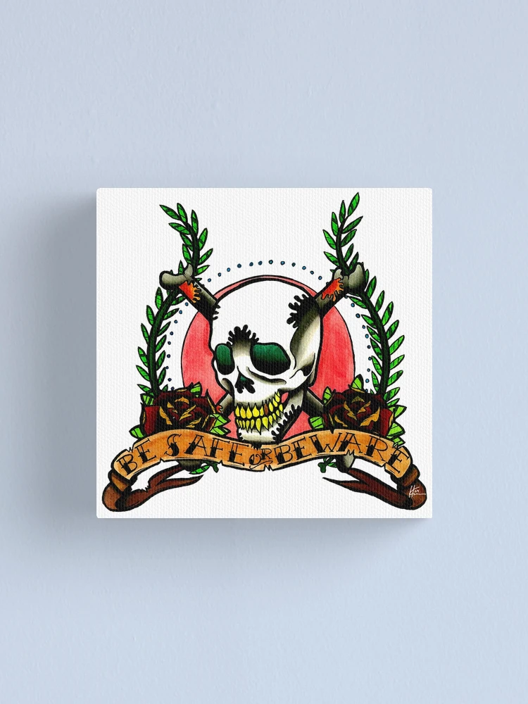 Imagen 1 de 3, Lienzo con la obra TENGA CUIDADO O CUIDADO, diseñada y vendida por ARTopher.
