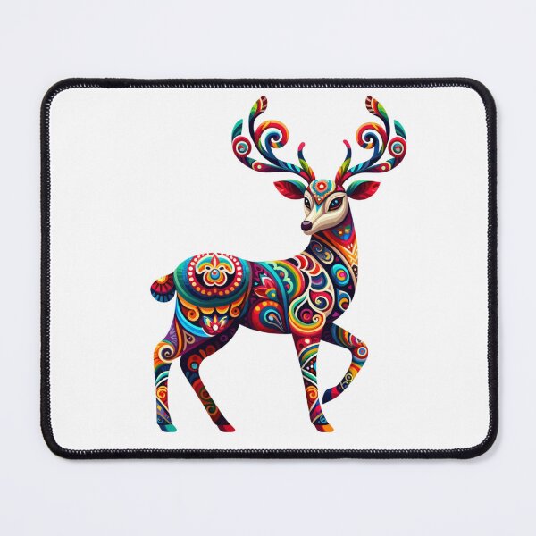 Item preview, Fantastical, multicolored alebrije deer inspired artwork with ornate detailing. designed and sold by TheScruffyGoose.
