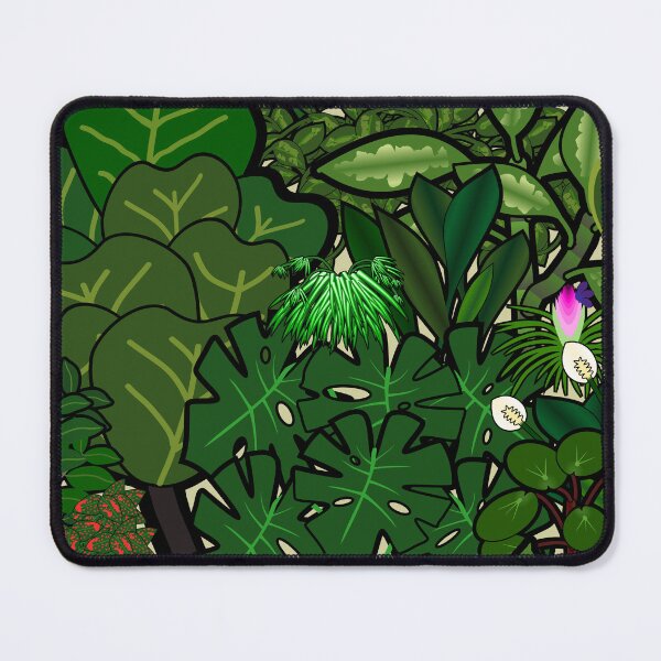 Item preview, Lush jungle houseplant cartoons collage designed and sold by meldra.