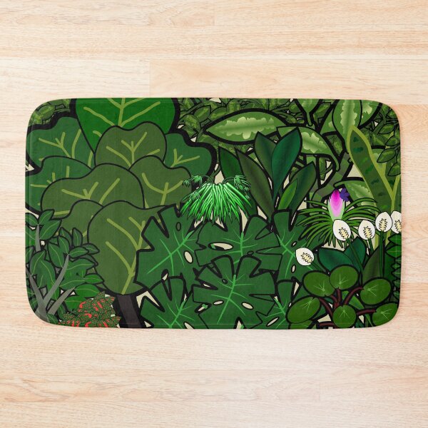Item preview, Lush jungle houseplant cartoons collage designed and sold by meldra.