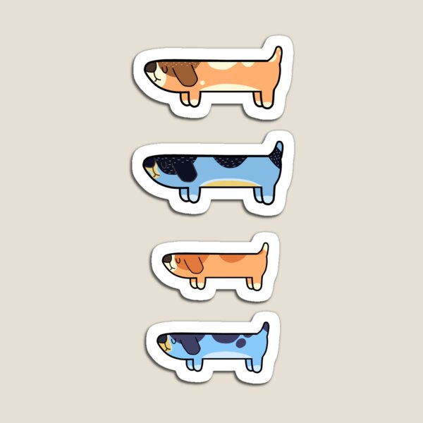 Item preview, Heeler Family Long Dog sticker pack designed and sold by Spacey Kacey's Cosmic Creations.