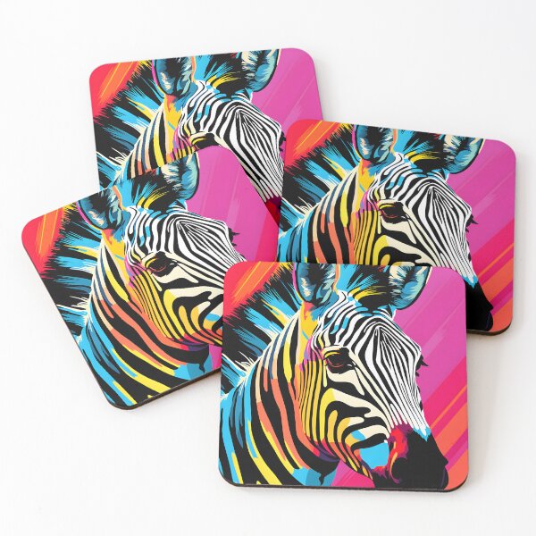 Item preview, Zebra portraits art. animal colorful. Animal throw pillow.  designed and sold by formform.