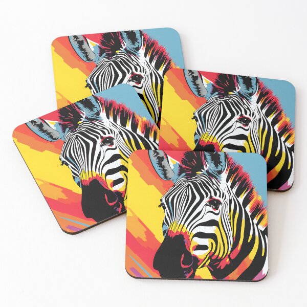Item preview, Zebra portraits art. animal colorful. Animal throw pillow.  designed and sold by formform.