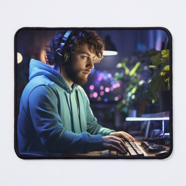 Item preview, Title: "Gamer's Oasis: Immersed in Neon Dreams" designed and sold by Especiallyforu.