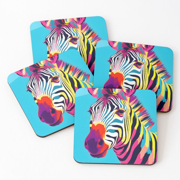 Item preview, Zebra portraits art. animal colorful. Animal throw pillow.  designed and sold by formform.